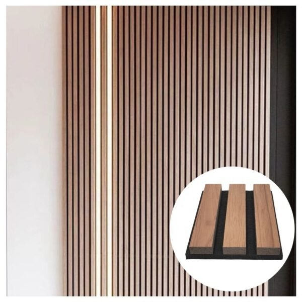 ACOUSTIC WALL PANNEL 600x2400x22 - WALNUT